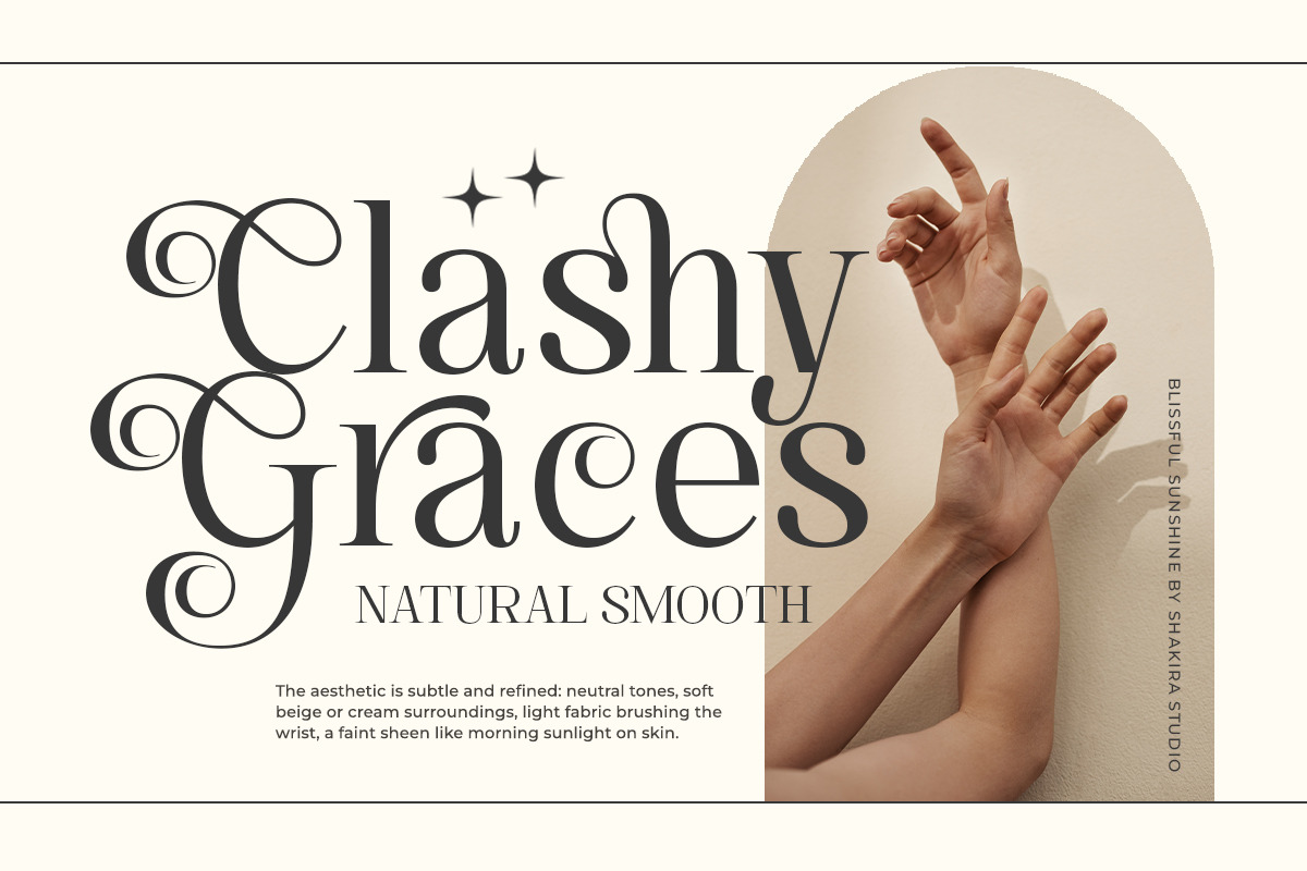 Blissful Sunshine - Romantic Swash, a Serif Font by Shakira Studio (Photo 4 of 10)