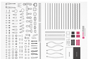 Vector Garment Accessories & Brushes