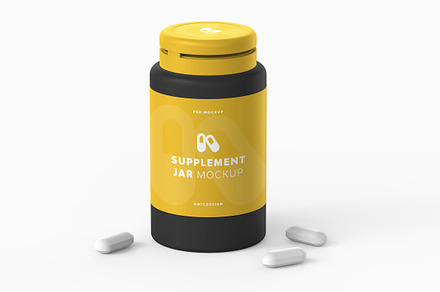 Supplement Jar Mockup, a Cups & Container Mockup by UnicDesign