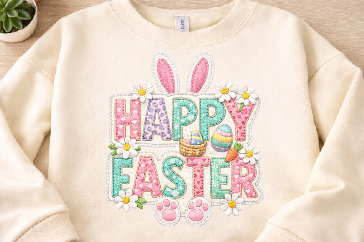 Faux Yarn Happy Easter png, an Illustration by Watercolor design (Photo 4 of 6)