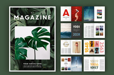 Colorful Magazine Layout, a Magazine Template by tomsarraipodesign