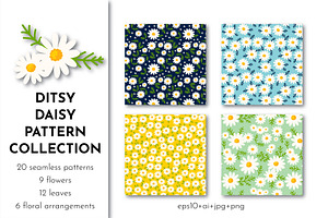 Daisy Ditsy Floral Pattern Bundle