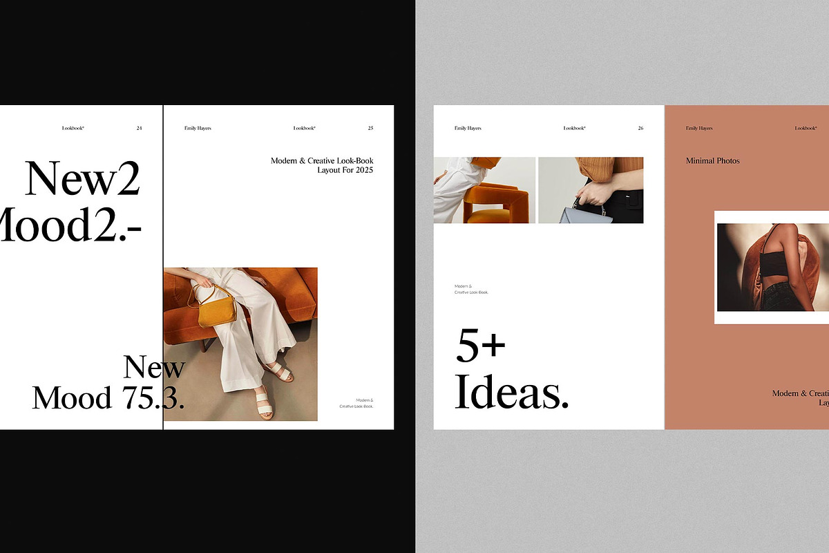 Minimalist Lookbook Template, a Magazine Template by DesignCrest (Photo 7 of 15)
