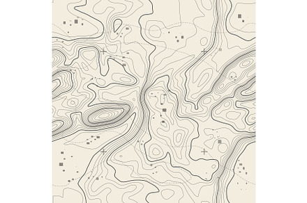 Seamless vector topographic map, an Object Illustration by RDShop
