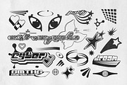 Y2K 240 Shapes Badges Graphic Styles, a Graphic by Vanzyst (Thumbnail 7 of 13)