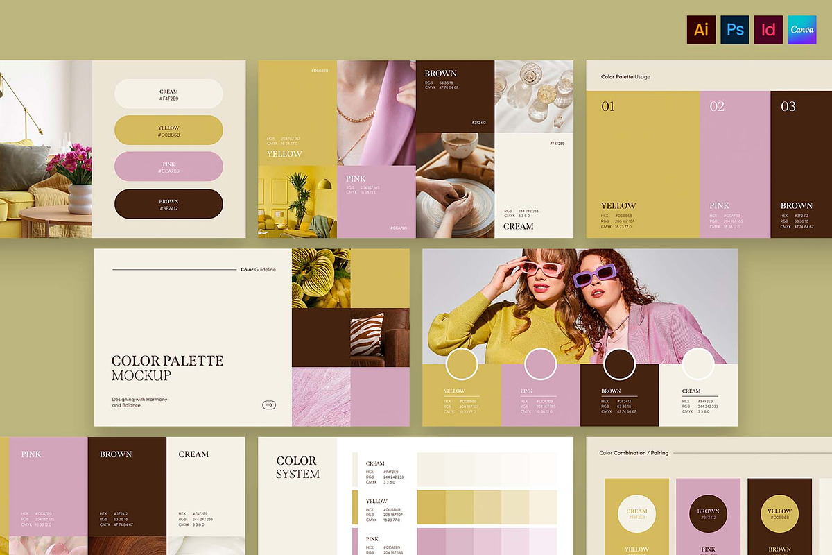 Color Palette Presentation Template, a Presentation Template by DesignerCandies (Photo 1 of 6)
