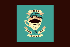 Coffee Typographic Vintage Poster.