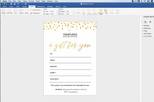 Gold Glitter Gift Voucher ID3