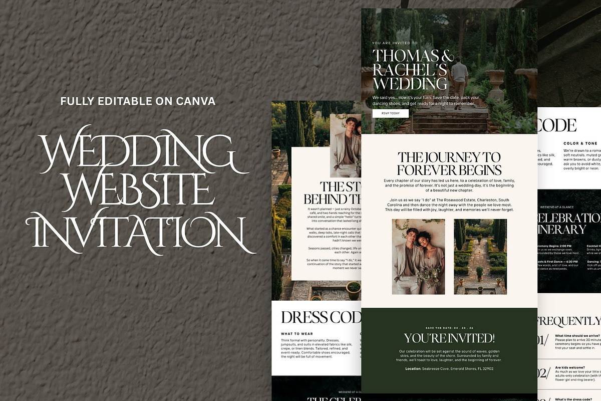 Rustic Wedding Website Invitation