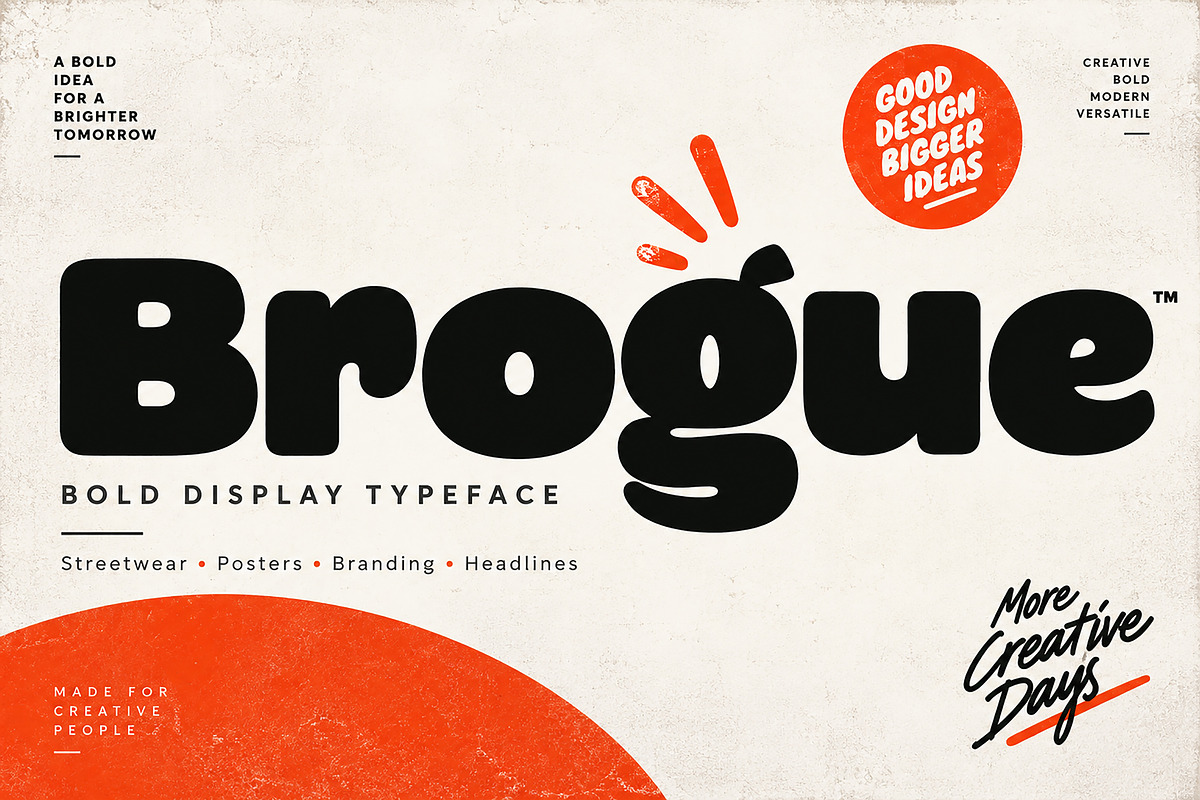 Brogue _ Bold • Chunky • Display, a Script Font by Wow Magic (Photo 1 of 5)