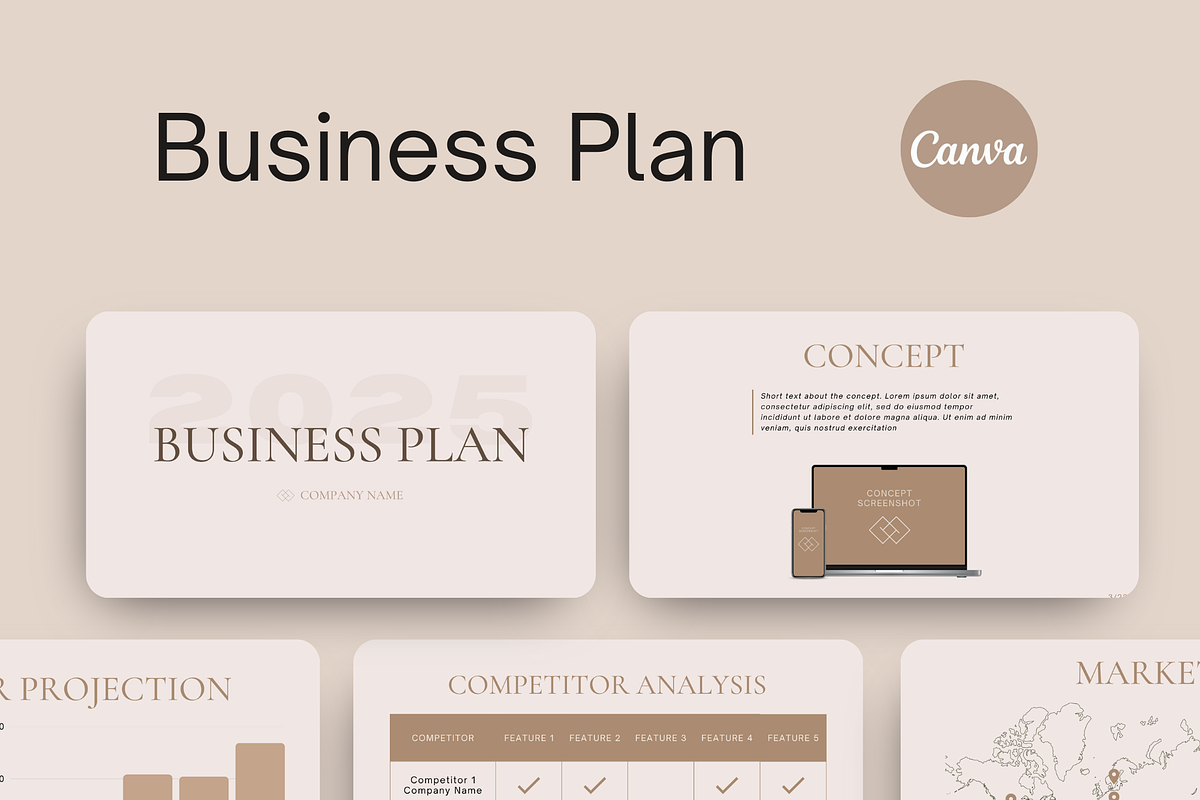 Business Plan Template, a Templates & Theme by Selma Christine (Photo 1 of 3)