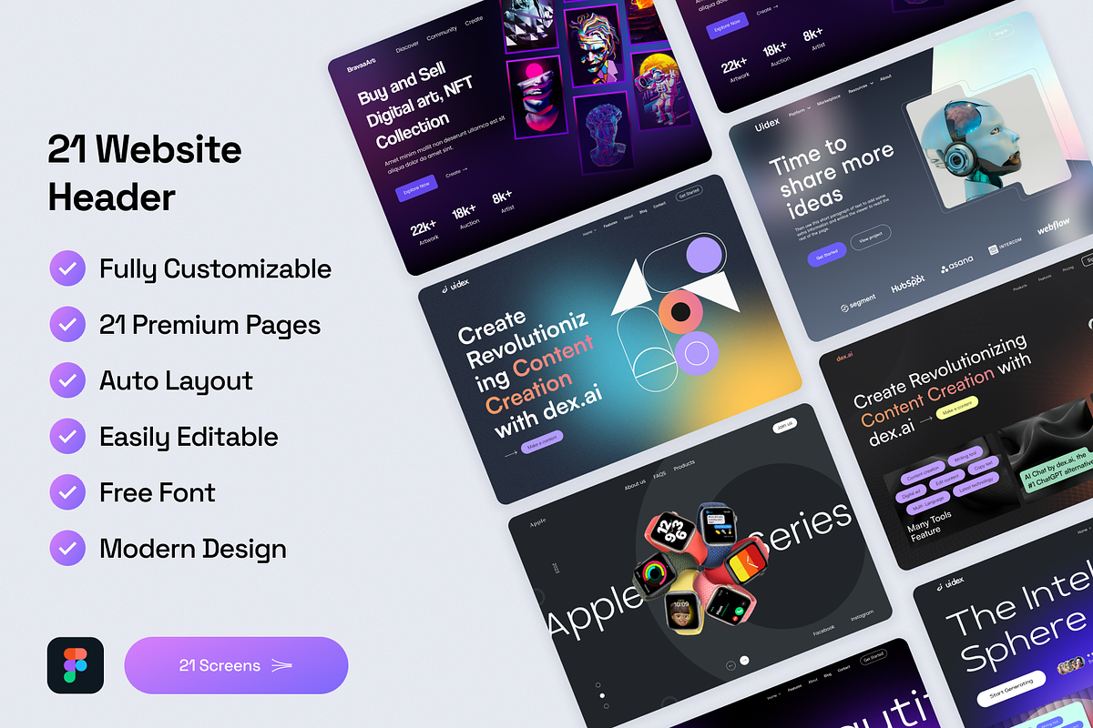 Website Header Exploration, a Landing Page Template by Ahmed Rubel (Photo 1 of 5)