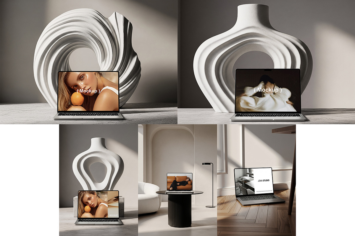 MACKBOOK MOCKUPS BUNDLE, a Mac Mockup by Aquarianz Studio (Photo 3 of 3)