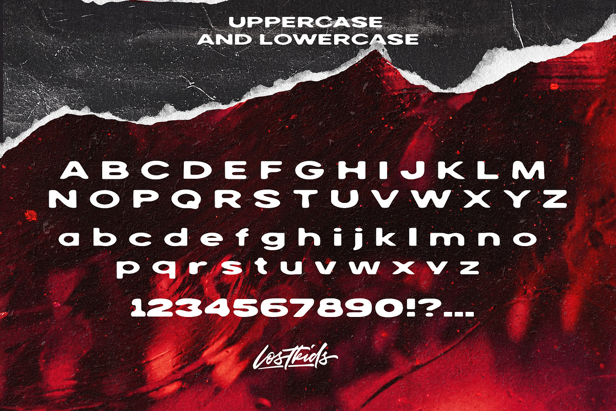 VAMPIRE WARRIOR FONT + PSD EFFECT, a Sans Serif Font by Lostkids (Photo 2 of 3)