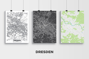 5 Maps Of Germany Cities Set 2