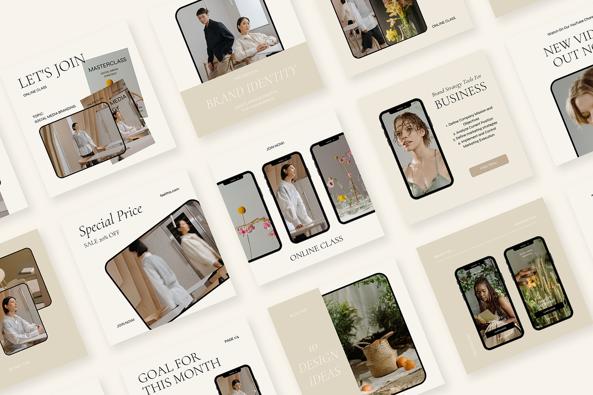 Muse Social Media Pack Canva, a Social Media Template by Feel This (Photo 5 of 32)