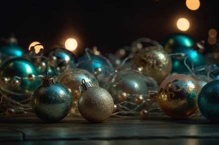 Christmas holidays background with Christmas balls, a Holiday Photo by Natalia Klenova's Shop
