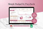 Simple Paycheck Budget - Red, a Templates & Theme by The Creative Plans co (Thumbnail 1 of 10)