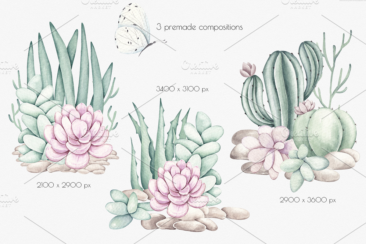 Watercolor ClipArt Green Plants, an Illustration by SirenaArt (Photo 4 of 20)