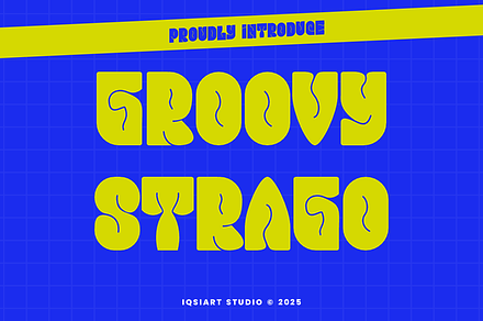 Groovy Strago - Typeface Font, a Sans Serif Font by Iqsiart Studio