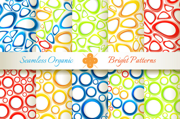 10 Shiny Organic Seamless Patterns