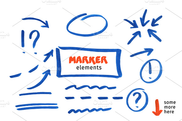 Marker design elements preview 5