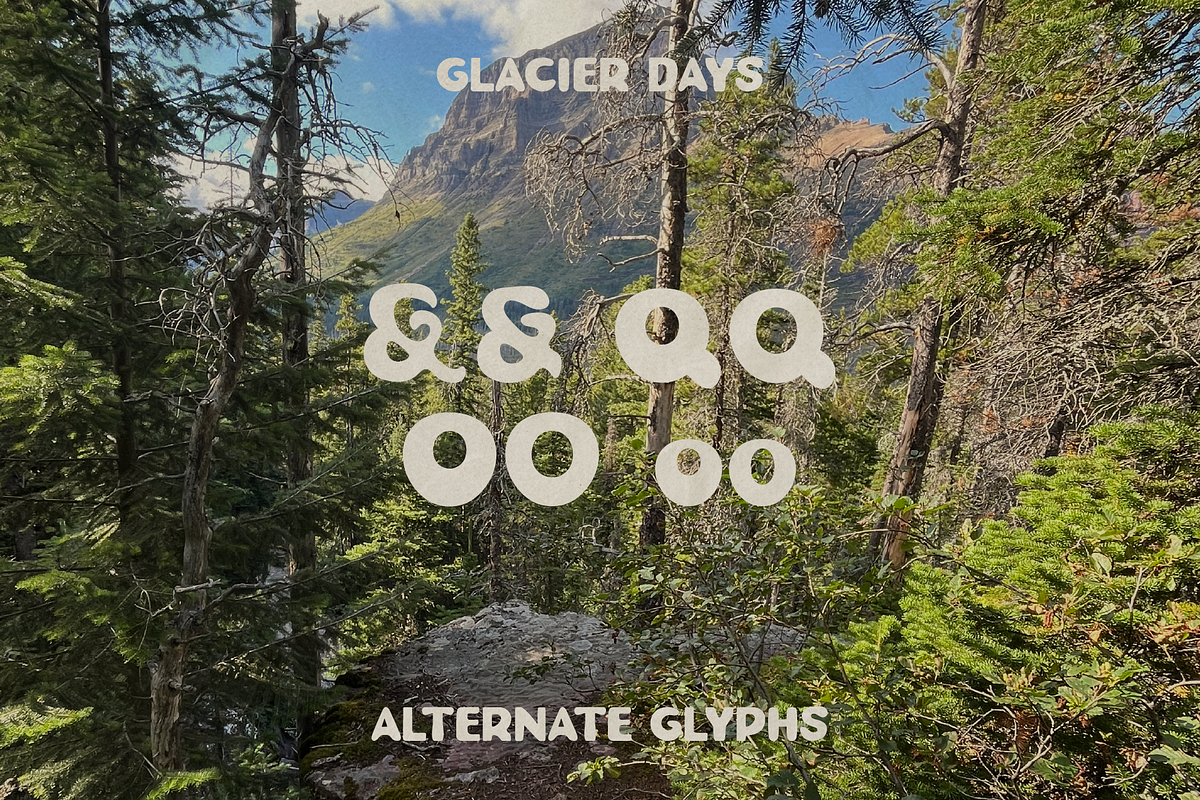 Glacier Days | Vintage, Playful Font, a Sans Serif Font by Lucky Bee Creative Studio (Photo 10 of 13)