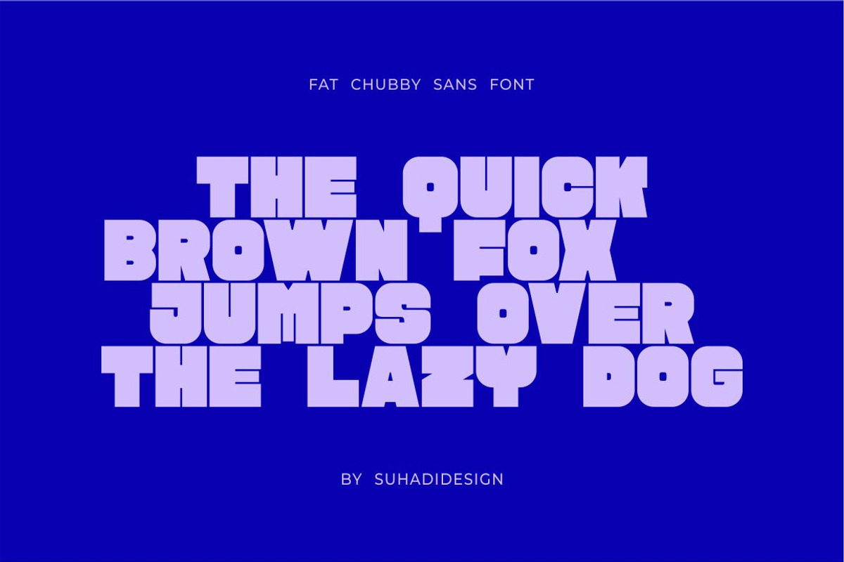 Fat Chubby Sans - Sans Serif Font, a Sans Serif Font by suhadidesign (Photo 3 of 11)