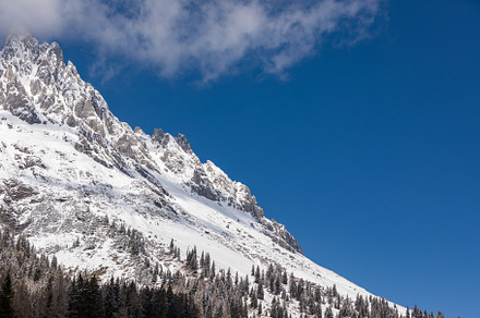 Snowy Hochkönig mountain in Mühlbach, a Nature Photo by misign