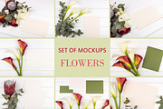 Set Mockups. FLOWERS, a Print Template by Mockups4you (Thumbnail 1 of 6)