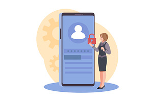 Login to personal use page. User, a Technology Illustration by YummyBuum