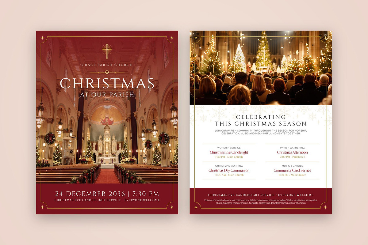 Christmas Church Magazine Template, a Brochure Template by BrandPacks (Photo 4 of 5)