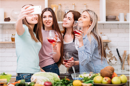 cheers friends women home party, a Person Photo by Photo Drive Studio