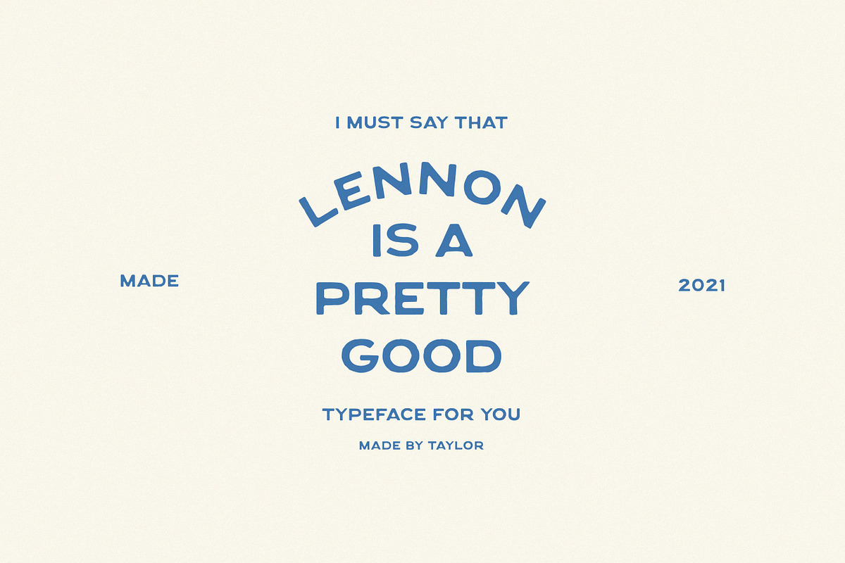 Lennon | A Vintage Display Font, a Handwritten Font by Taylor Penton (Photo 3 of 5)