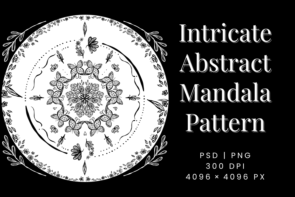 Intricate Abstract Mandala Pattern, a Pattern Graphic by AMMi