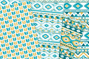 Teal & Gold Boho Seamless Pattern, a Pattern Graphic by Avenie Digital (Thumbnail 2 of 4)