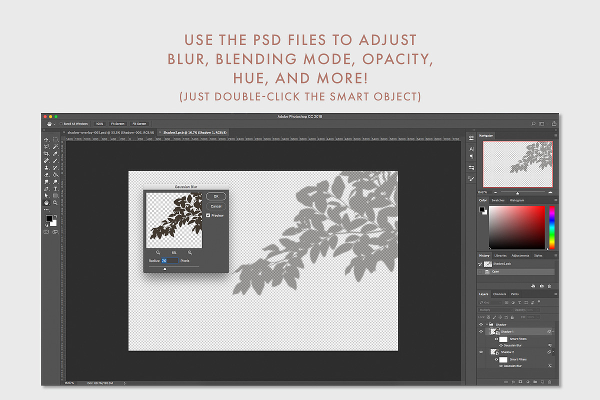 30 Botanical Shadow Overlays, a Mockup by Megs Lang (Photo 4 of 8)