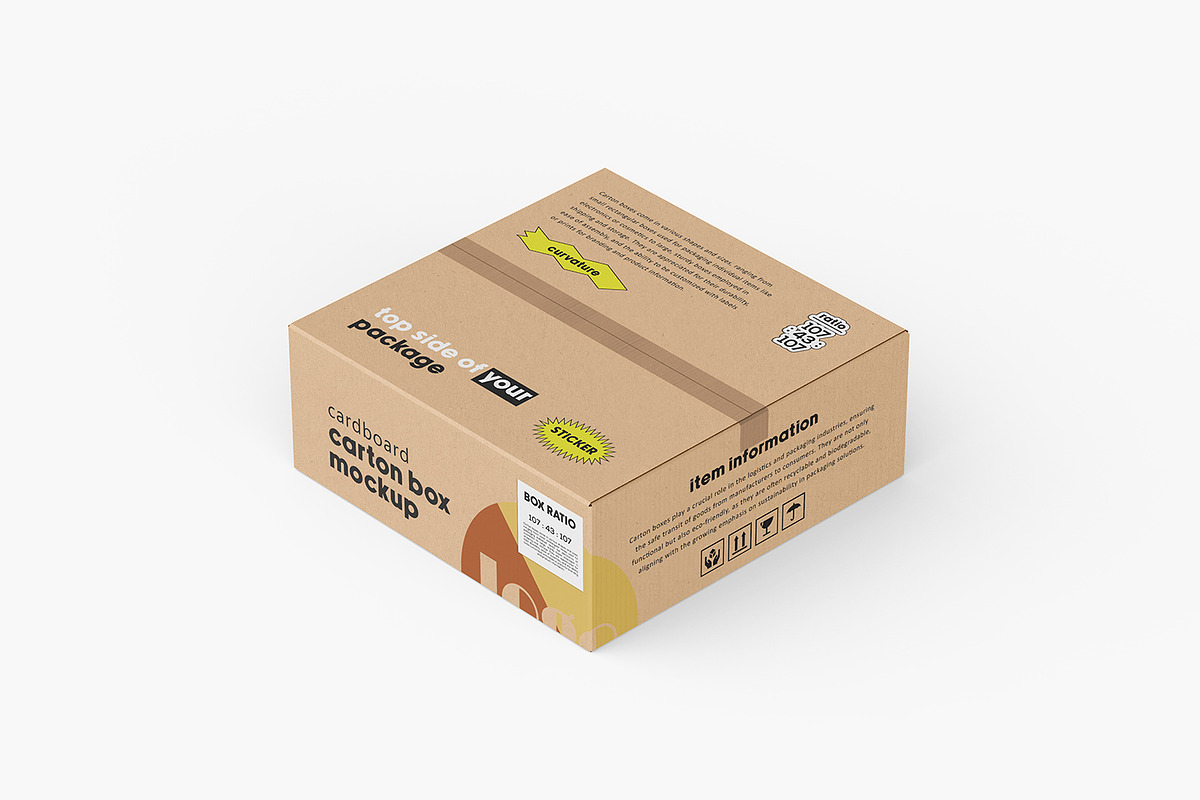 Cartoon Box Mockup, a Packaging Mockup by Ram Studio LLC (Photo 21 of 23)