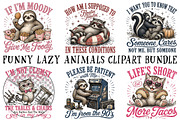 Funny Lazy Animals Clipart Bundle, a Seasonal Illustration by OK Design (Thumbnail 2 of 6)