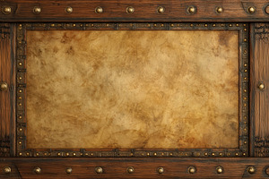 Antique Wooden Frame Brown Leather T, a Photo by Pixeness Studio