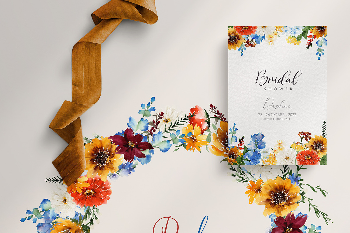 Watercolor flower - Retro flower RYB, an Illustration by Beigetime (Photo 4 of 10)