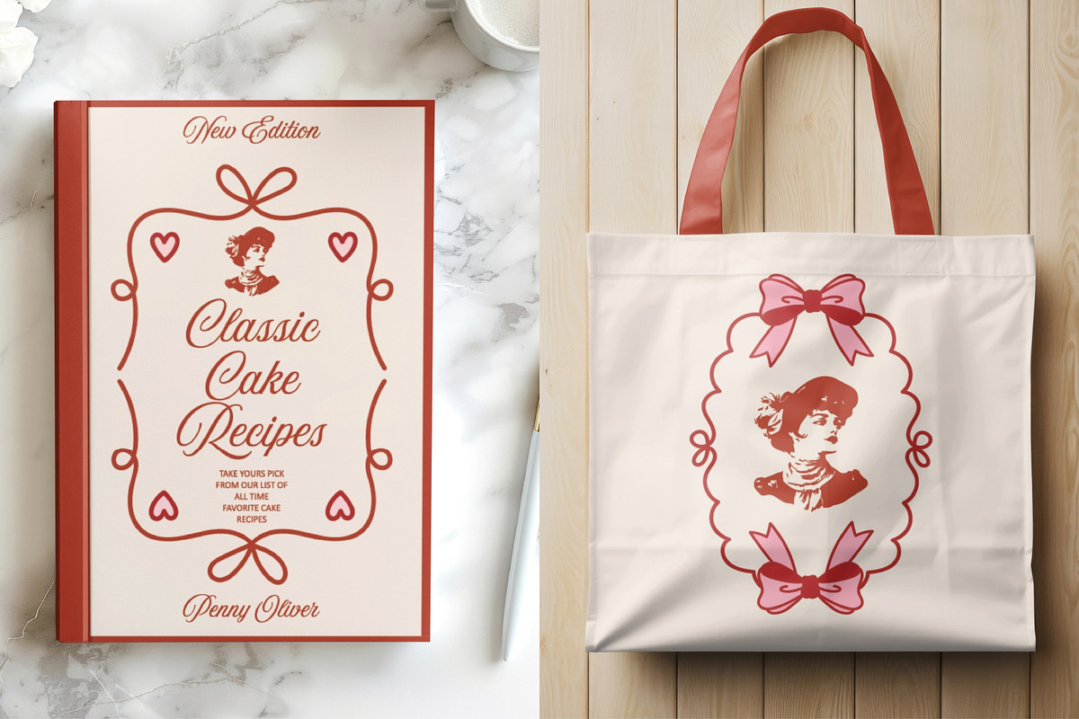 Bows & Frames - Vintage Line Set, an Illustration by Moonberry_Studio (Photo 5 of 12)