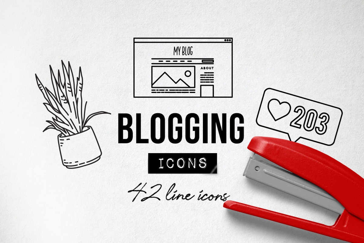 Blog Icons Pack - Social Media, an Outline Icon by Hatch Design Workshop (Photo 9 of 9)