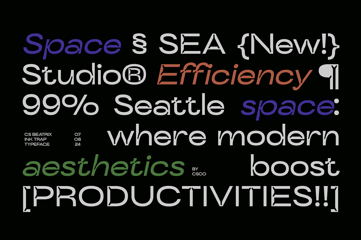 CS Beatrix – Inktrap Font, a Sans Serif Font by Craft Supply Co. (Photo 7 of 8)