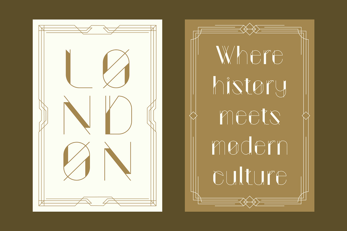 Gratitude - Art Deco Inspired Font, a Sans Serif Font by Kahade Studio (Photo 3 of 12)