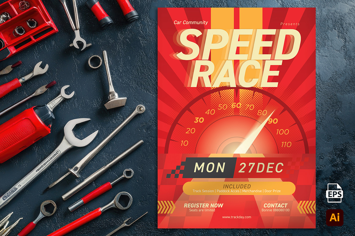 Speed Race Flyer, a Flyer Template by Aarley Kaiven (Photo 2 of 2)