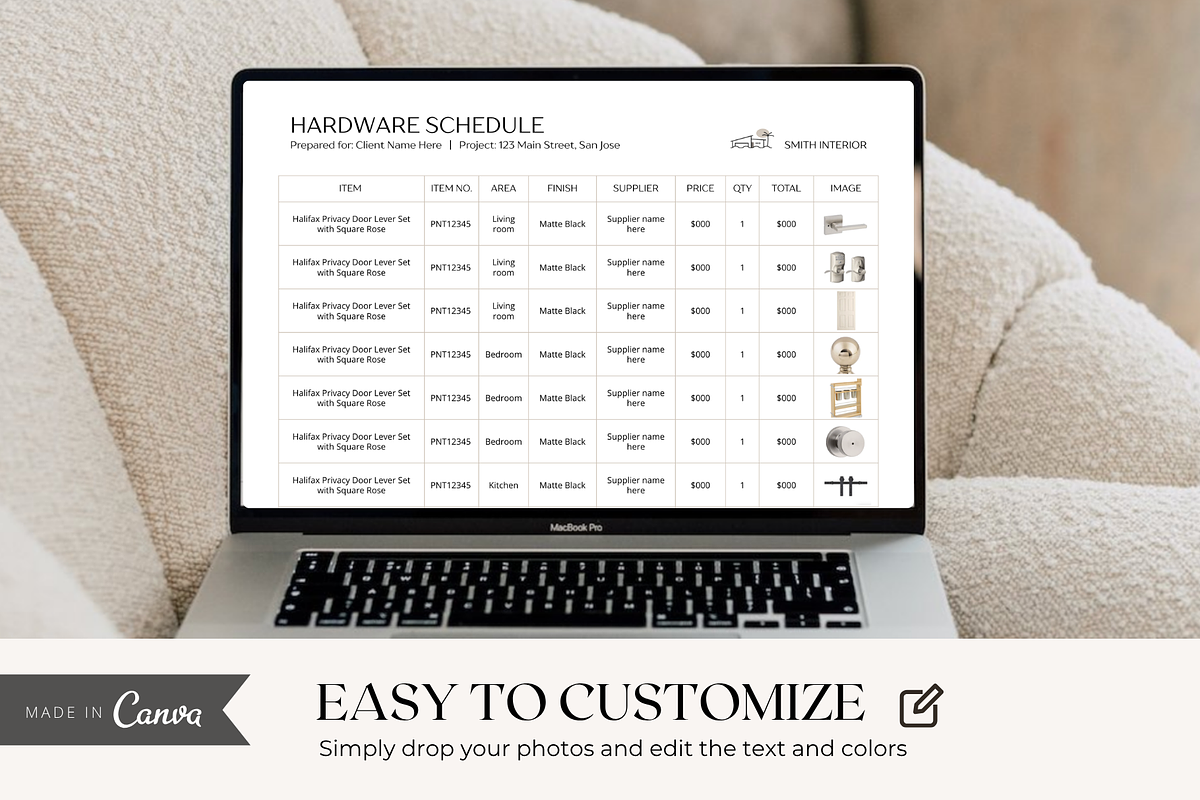 Finishes Schedule and Shopping List, a Presentation Template by ShopRShop (Photo 7 of 9)
