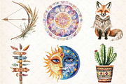 Boho Tribal PNG Set, an Illustration by DreamCafeArt (Thumbnail 2 of 7)