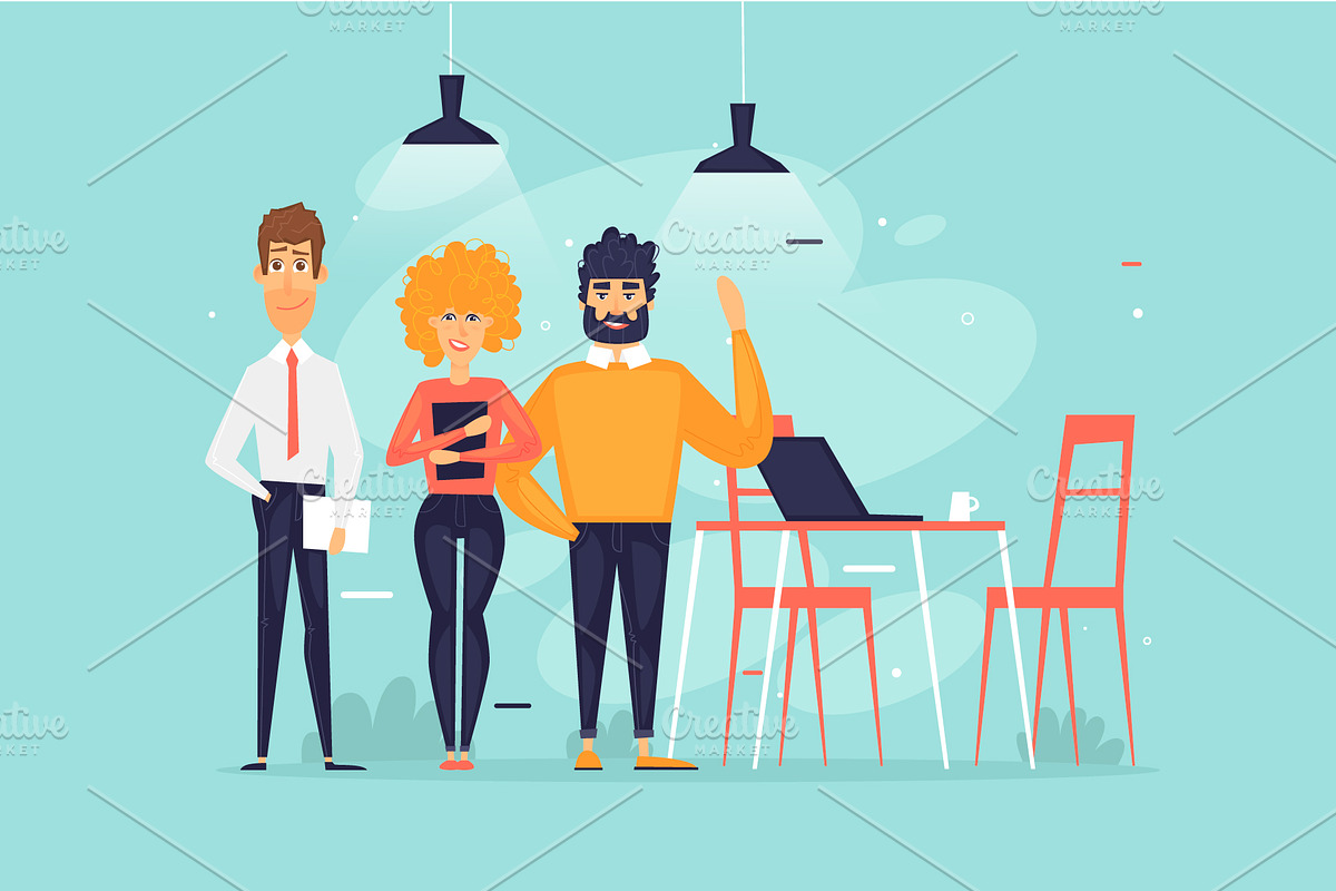 Teamwork, start-up, business., a Person Illustration by Podis (Photo 5 of 5)