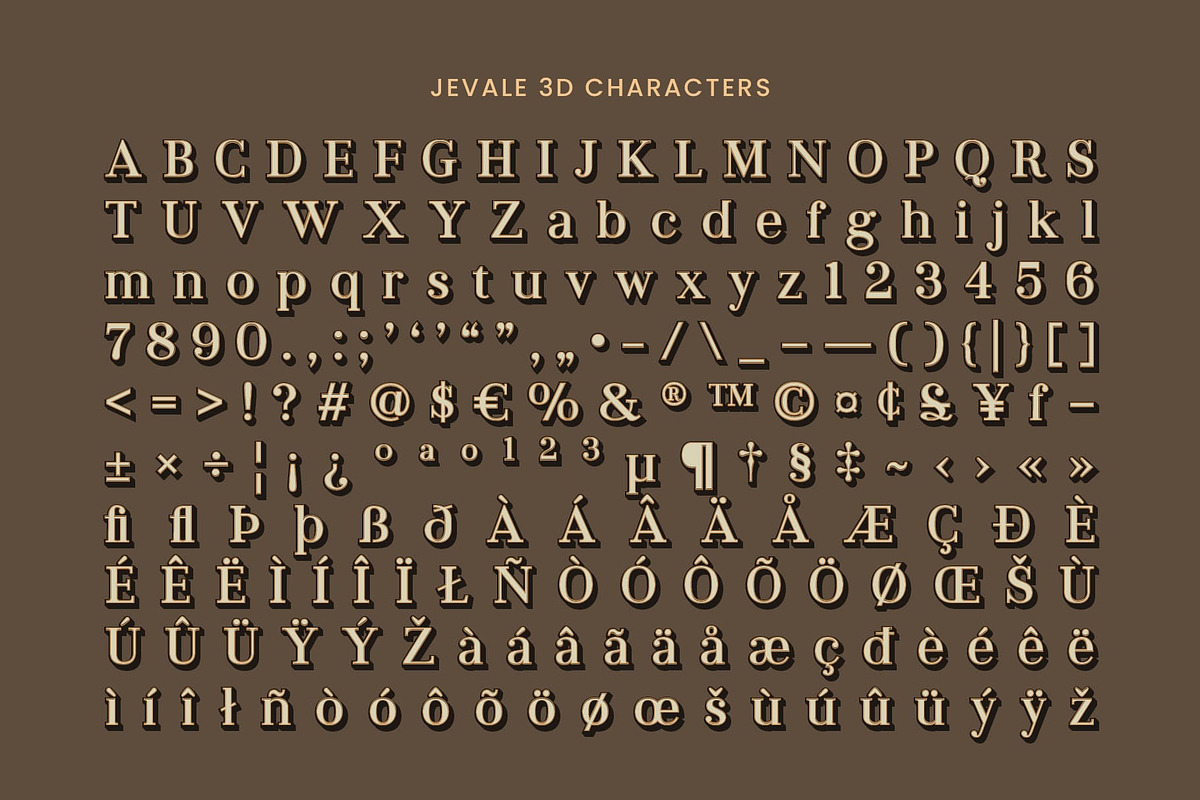 Jevale 3D, a Serif Font by Craft Supply Co. (Photo 8 of 8)
